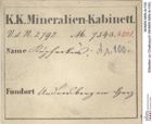 Etiketten zu Chalkopyrit (NHMW-MIN-Ar100)